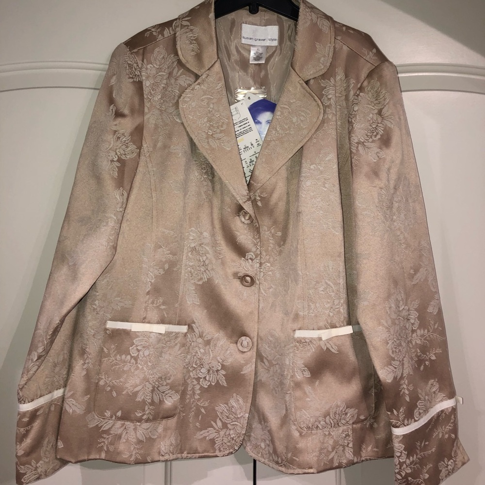 Susan Graver Blazer - Floral print Sz XL